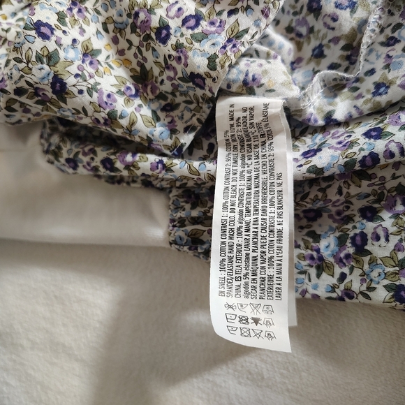 Hyacinth House Tuckernuck Savannah Cottagecore Puff Sleeve Peplum Blouse XS - Picture 9 of 9